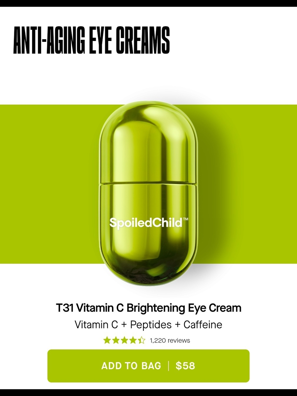 SpoiledChild T31 Vitamin C Brightening Eye Cream